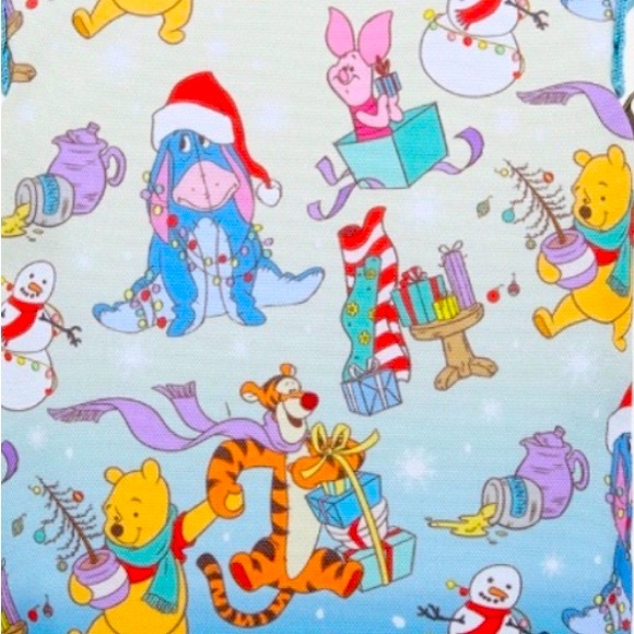 ⬇️sale⬇️ Loungefly Winnie the Pooh and Friends Crossbody Bag- Christmas … - Picture 3 of 9
